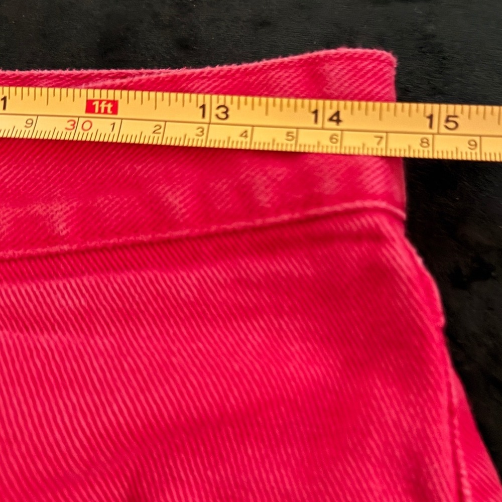 Vintage Lee Gossip Humour Jeans 31 Red High Rise Straight Leg European 90s - Picture 3 of 9